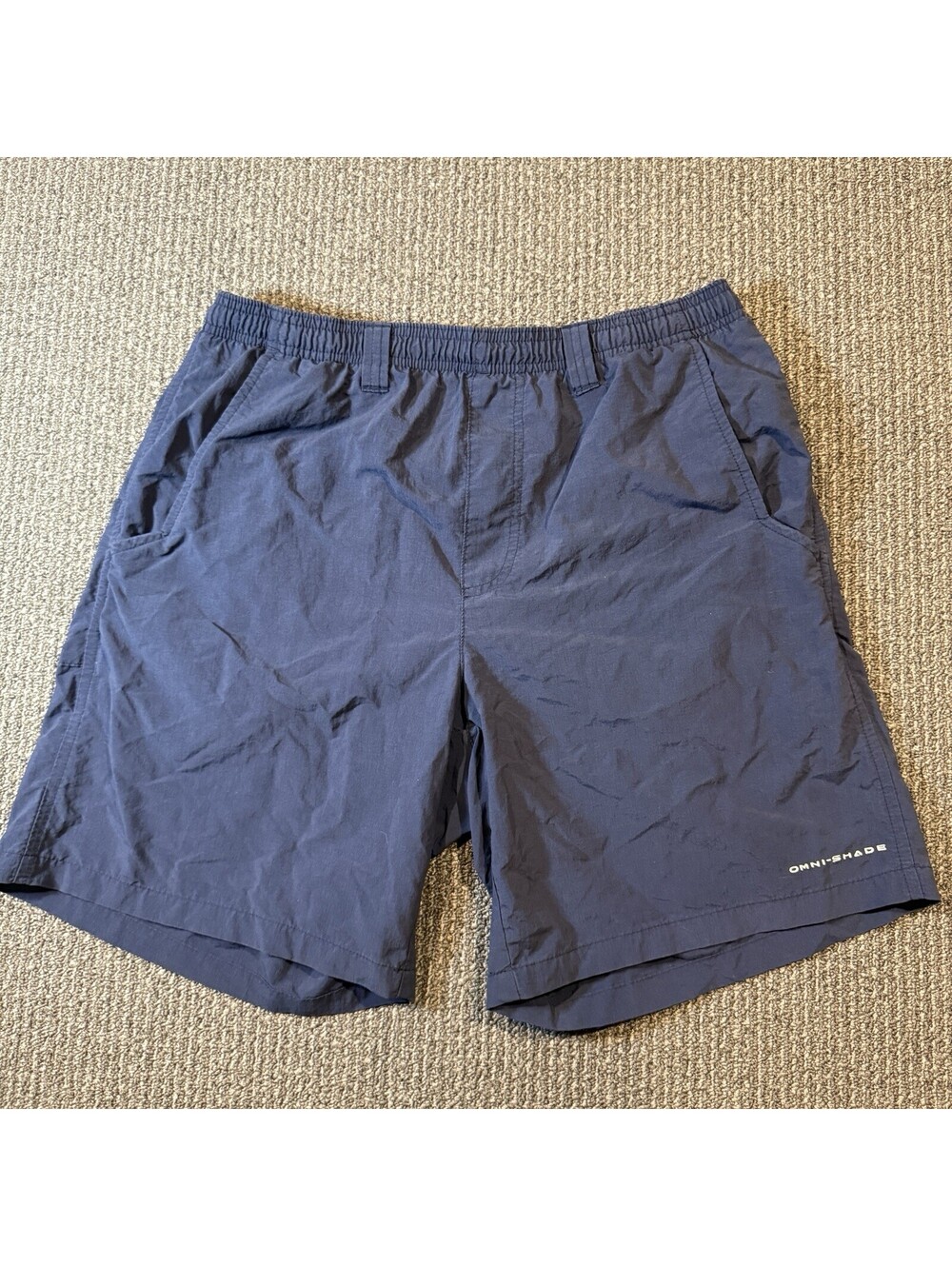 Columbia PFG Shorts Men's Size Small Omni-Shade Performance Fishing Blue 6” READ